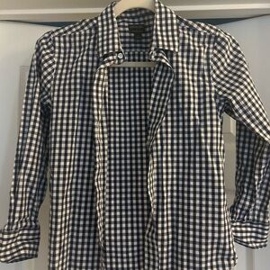 Crewcuts Navy and White Gingham Shirt